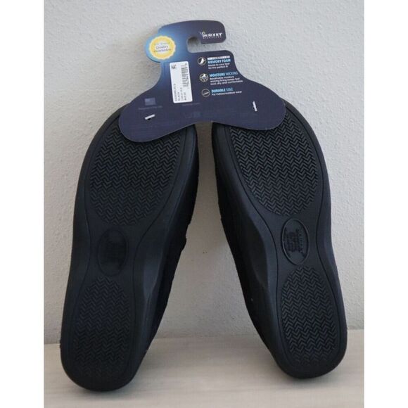 Isotoner A92508 Men's Sz L (9.5-10.5) Black Jared Memory Foam Moc Slippers - Picture 2 of 7